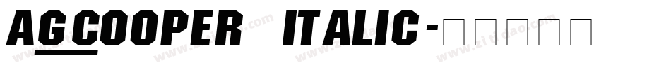 AG_Cooper Italic字体转换